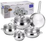 Korkmaz Estima 9 Pcs Stainless Steel Cookware Set - Image 2