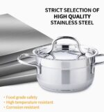 Korkmaz Turkish Alfa 9 Pcs Stainless Steel Cookware Set - Image 3