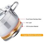 Korkmaz Turkish Alfa 9 Pcs Stainless Steel Cookware Set - Image 4