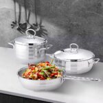 Korkmaz Astra 2 Stainless Steel Cookware Set Pcs - Image 3