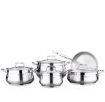 Korkmaz Estima 9 Pcs Stainless Steel Cookware Set