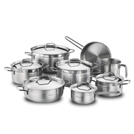Korkmaz Alfa Grande 14 Pcs Stainless Steel Cookware Set