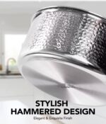 HAMMERED STAINLESS STEEL COOKWARE WITH STAY COOL HANDLE PREMIUM INDUCTION - Image 6