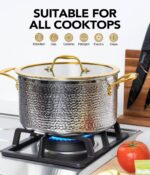 HAMMERED STAINLESS STEEL COOKWARE WITH STAY COOL HANDLE PREMIUM INDUCTION - Image 9