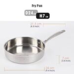 HAMMERED STAINLESS STEEL COOKWARE WITH STAY COOL HANDLE PREMIUM INDUCTION - Image 6