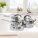 HAMMERED STAINLESS STEEL COOKWARE WITH STAY COOL HANDLE PREMIUM INDUCTION - Image 8