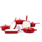 7PCS ENAMEL CAST IRON COOKWARE SET - Image 2