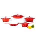 5PCS ENAMEL CAST IRON COOKWARE SET - Image 2