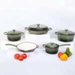 5PCS ENAMEL CAST IRON COOKWARE SET - Image 4