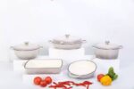 5PCS ENAMEL CAST IRON COOKWARE SET - Image 8