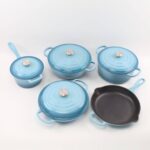 5PCS ENAMEL CAST IRON COOKWARE SET - Image 9