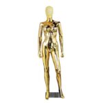 Wire Head Chrome Gold Mannequin - Image 2
