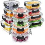 12-piece high borosilicate glass storage container set
