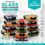 12-piece high borosilicate glass storage container set