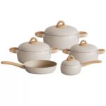 9-PCS SPHERICAL CERAMIC NONSTICK COOKWARE SET