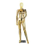 Wire Head Chrome Gold Mannequin