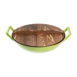 36CM ENAMEL CAST IRON WOK PAN - Image 11