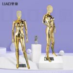 Wire Head Chrome Gold Mannequin - Image 4