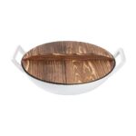 36CM ENAMEL CAST IRON WOK PAN - Image 6