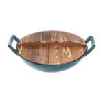 36CM ENAMEL CAST IRON WOK PAN - Image 9