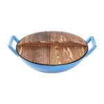 36CM ENAMEL CAST IRON WOK PAN - Image 7