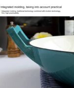 36CM ENAMEL CAST IRON WOK PAN - Image 12