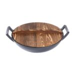 36CM ENAMEL CAST IRON WOK PAN - Image 8
