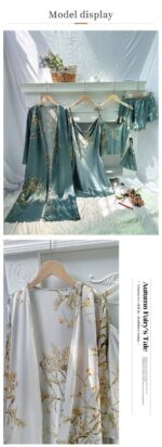 Luxury High End Leopard Print Ice Silk Women’s Pajamas - Image 13