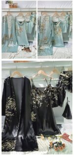 Luxury High End Leopard Print Ice Silk Women’s Pajamas - Image 14