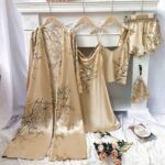 Luxury High End Leopard Print Ice Silk Women’s Pajamas - Image 3