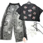 Trendy Jacquard Pant and Top 2Pieces Set - Image 2