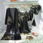 Luxury High End Leopard Print Ice Silk Women’s Pajamas - Image 4