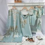Luxury High End Leopard Print Ice Silk Women’s Pajamas - Image 5