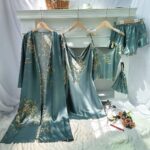Luxury High End Leopard Print Ice Silk Women’s Pajamas - Image 7