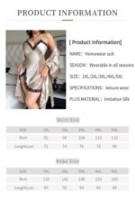 Plus Size Women’s Silk Nightgown 2Pieces Set - Image 6