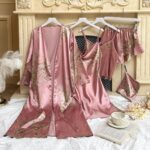 Luxury High End Leopard Print Ice Silk Women’s Pajamas - Image 6
