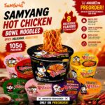 Samyang Hot Chicken Bowl Noodles – 105g | Available on Preorder