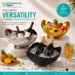 Premium Stainless Steel Multi-Purpose Serving & Ice Bowl – Gold, Silver & Matte Black