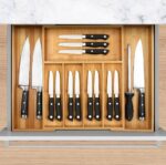 Bamboo Drawer Organizer – Large Expandable Natural Cutlery Tray - Image 6
