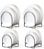 Kitchen Plate Holder Organizer – Cabinet Space Saver Dinner Dish Storage Rack - Image 3