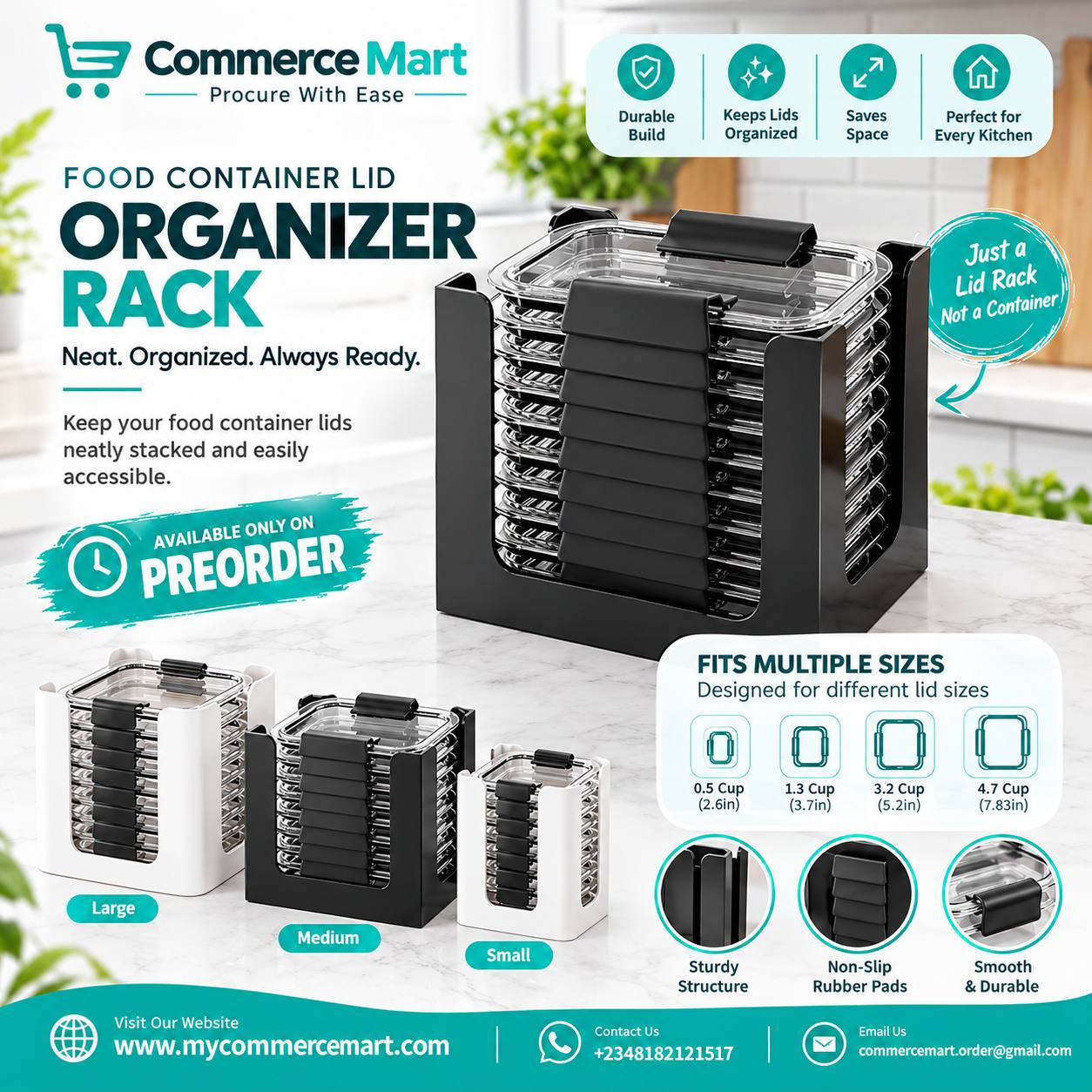 photo_1_2026-09-21_07-56-47 Food Container Lid Organizer Rack – Keep Your Kitchen Neat & Organized - Image 1