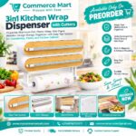 3-in-1 Kitchen Wrap Dispenser with Cutters – Smart & Space-Saving Kitchen Organizer