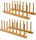Premium Bamboo Plate Rack | Available in 2, 4, 6 & 8 Grids - Image 2