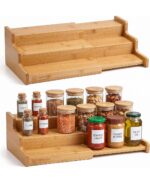 3-Tier Expandable Bamboo Spice Rack – Smart Kitchen Storage Organizer - Image 2