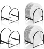 Kitchen Plate Holder Organizer – Cabinet Space Saver Dinner Dish Storage Rack - Image 2