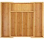 Bamboo Drawer Organizer – Large Expandable Natural Cutlery Tray - Image 2
