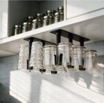 2-Pack Under Cabinet Wine Glass Holder – No-Drill Space-Saving Storage - Image 2