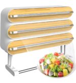 4-in-1 Plastic Wrap Dispenser & Kitchen Organizer with Cutter - Image 8