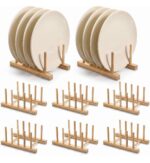 Premium Bamboo Plate Rack | Available in 2, 4, 6 & 8 Grids - Image 3
