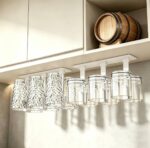 2-Pack Under Cabinet Wine Glass Holder – No-Drill Space-Saving Storage - Image 4